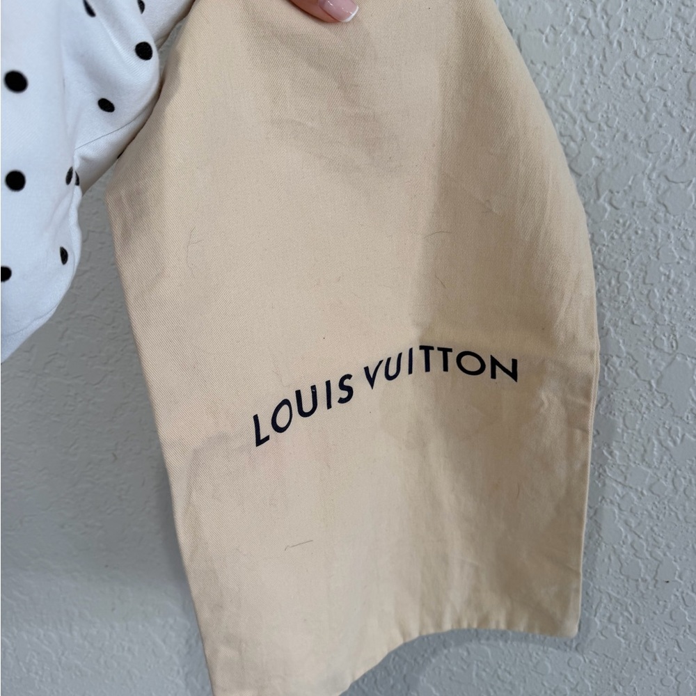 Louis Vuitton Cream Canvas Logo Dust Pouch